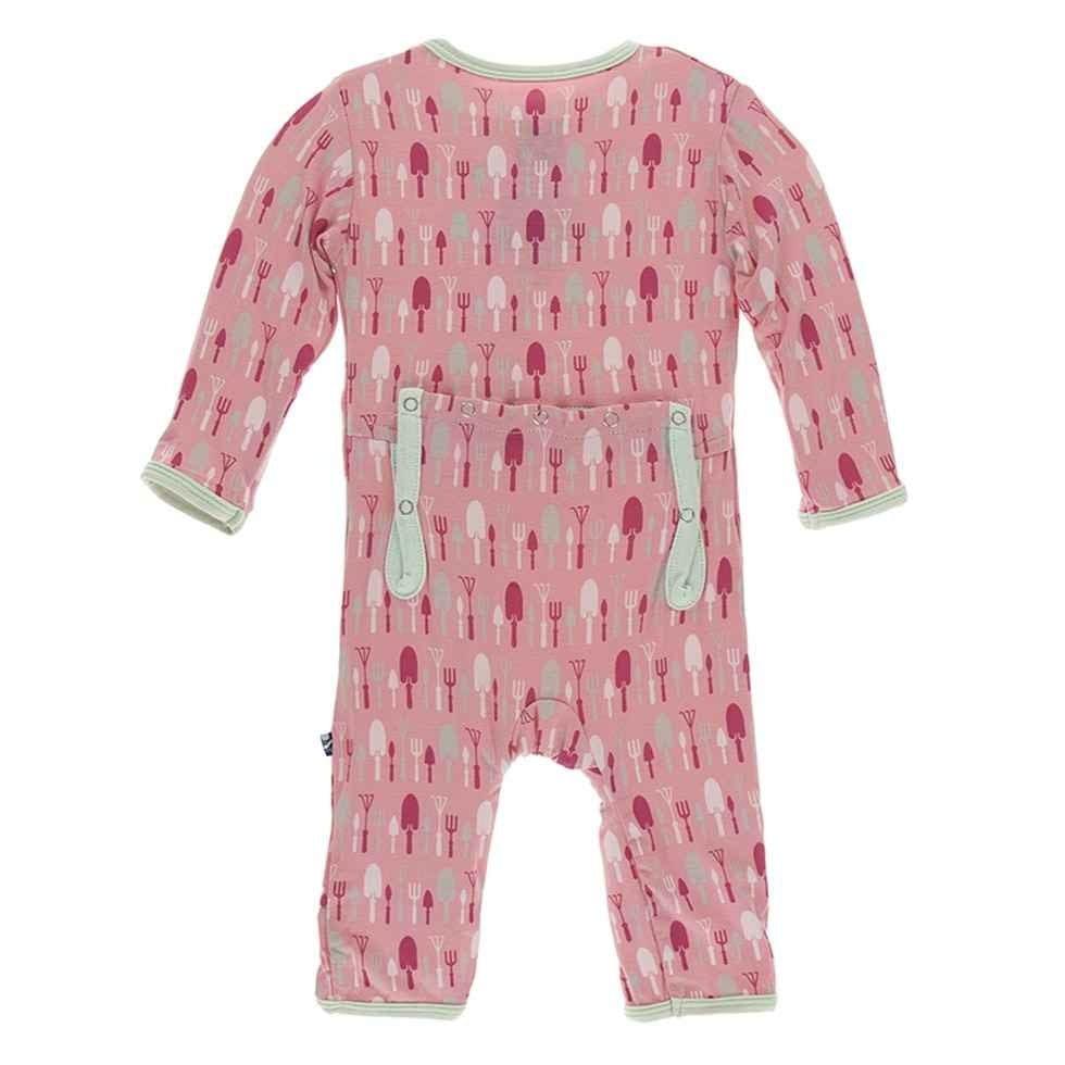 Print Bamboo Coverall with Zipper - Strawberry Garden Tools - Image 2