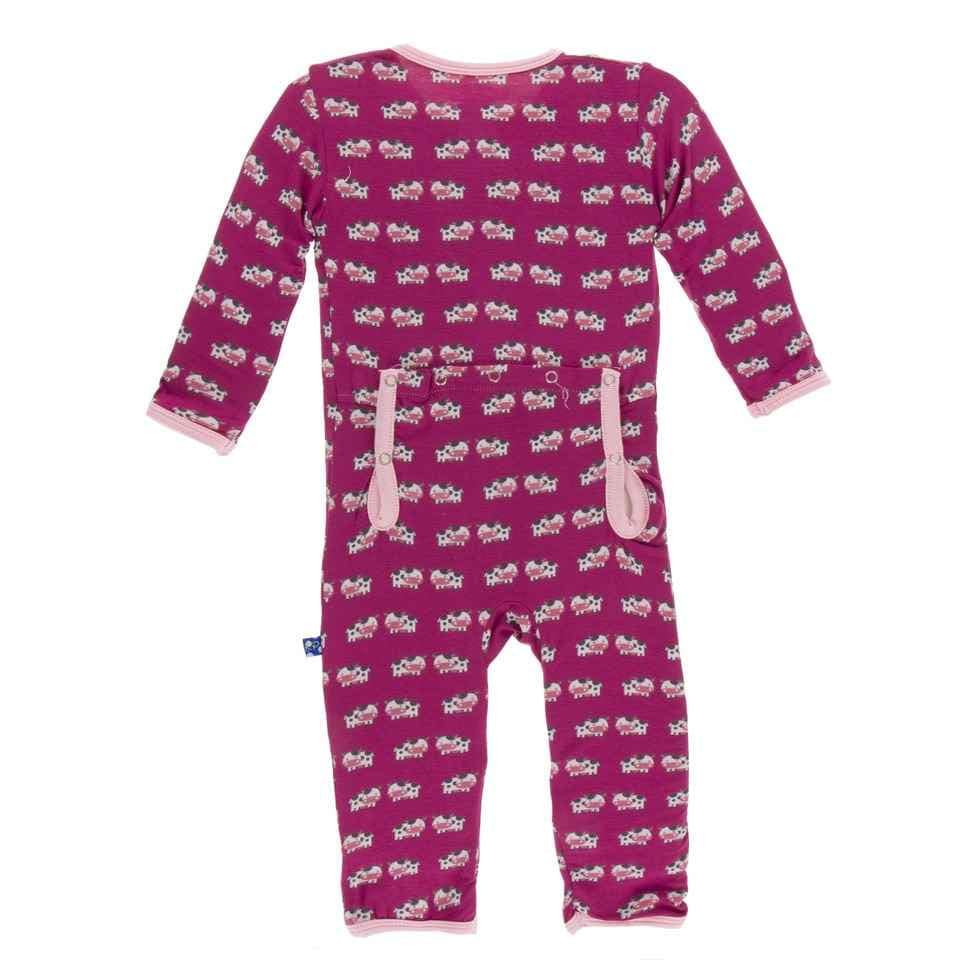 Print Coverall (Zipper) - Berry Cow - Image 2