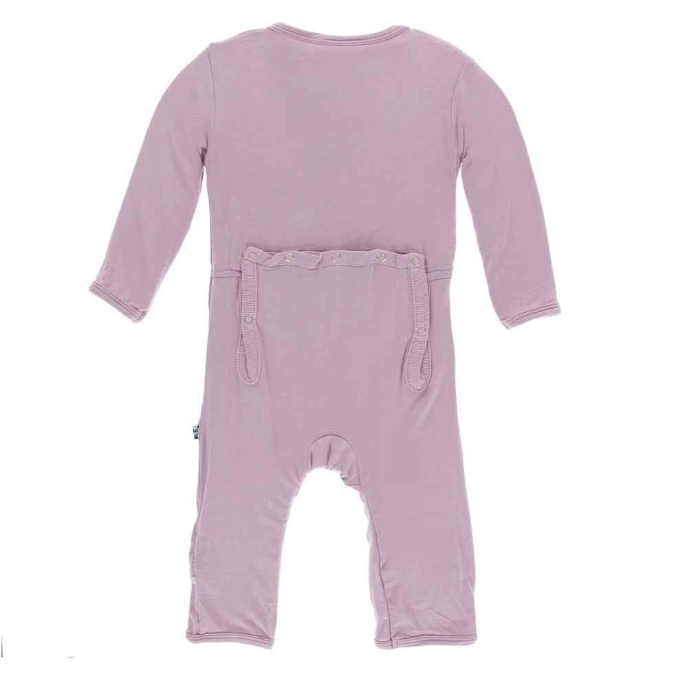 Solid Bamboo Coverall with Snaps - Sweet Pea - Image 2