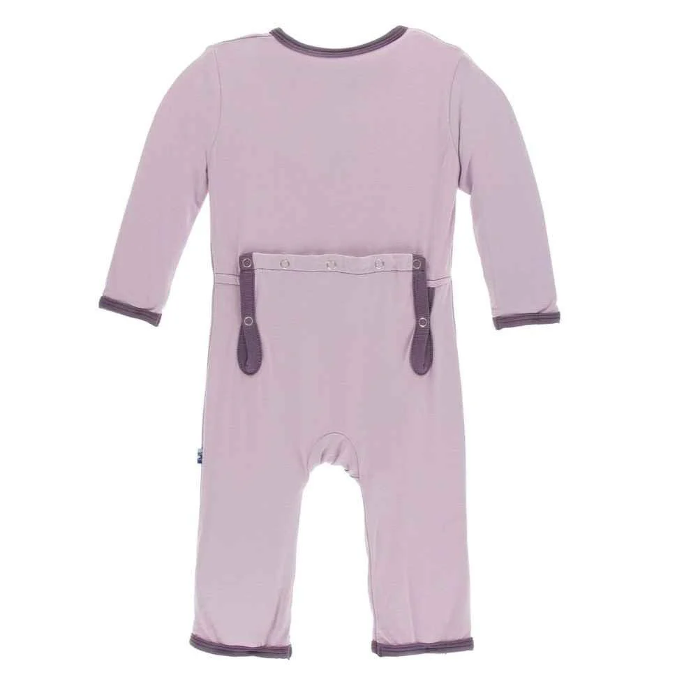 Solid Bamboo Coverall with Snaps - Sweet Pea with Fig - Image 2