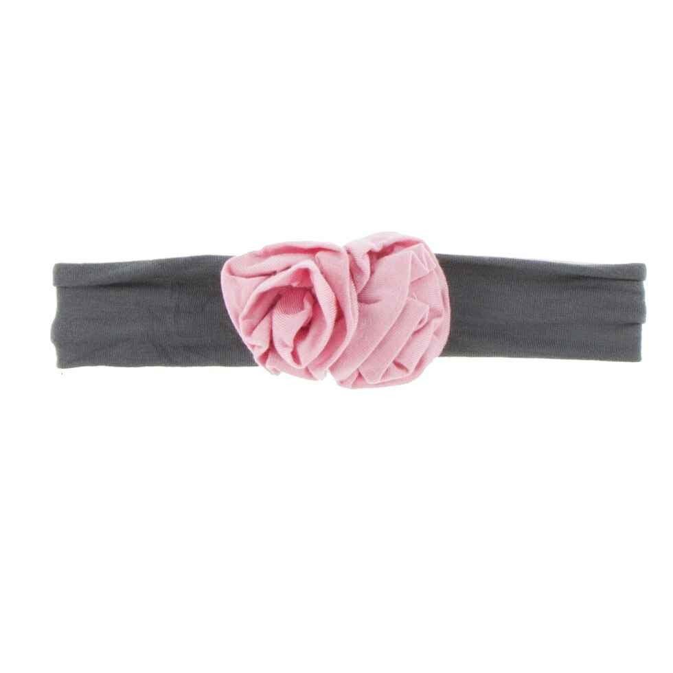 Solid Bamboo Flower Headband Stone with Lotus, One Size