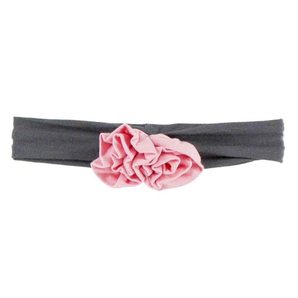 Solid Bamboo Flower Headband Stone with Lotus, One Size - Image 2
