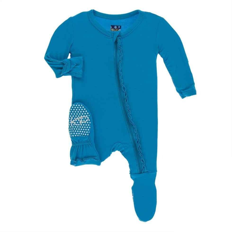 Solid Bamboo Muffin Ruffle Footie with Zipper - Amazon - Image 3