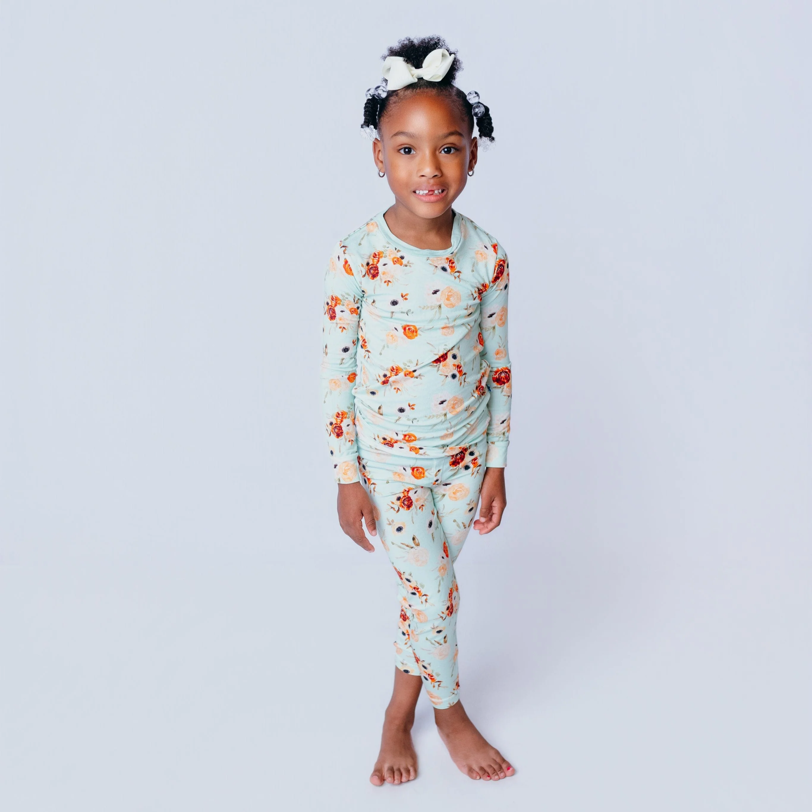 Bamboo Long Sleeve Pajama Set - Aloe Fall Floral - Image 2