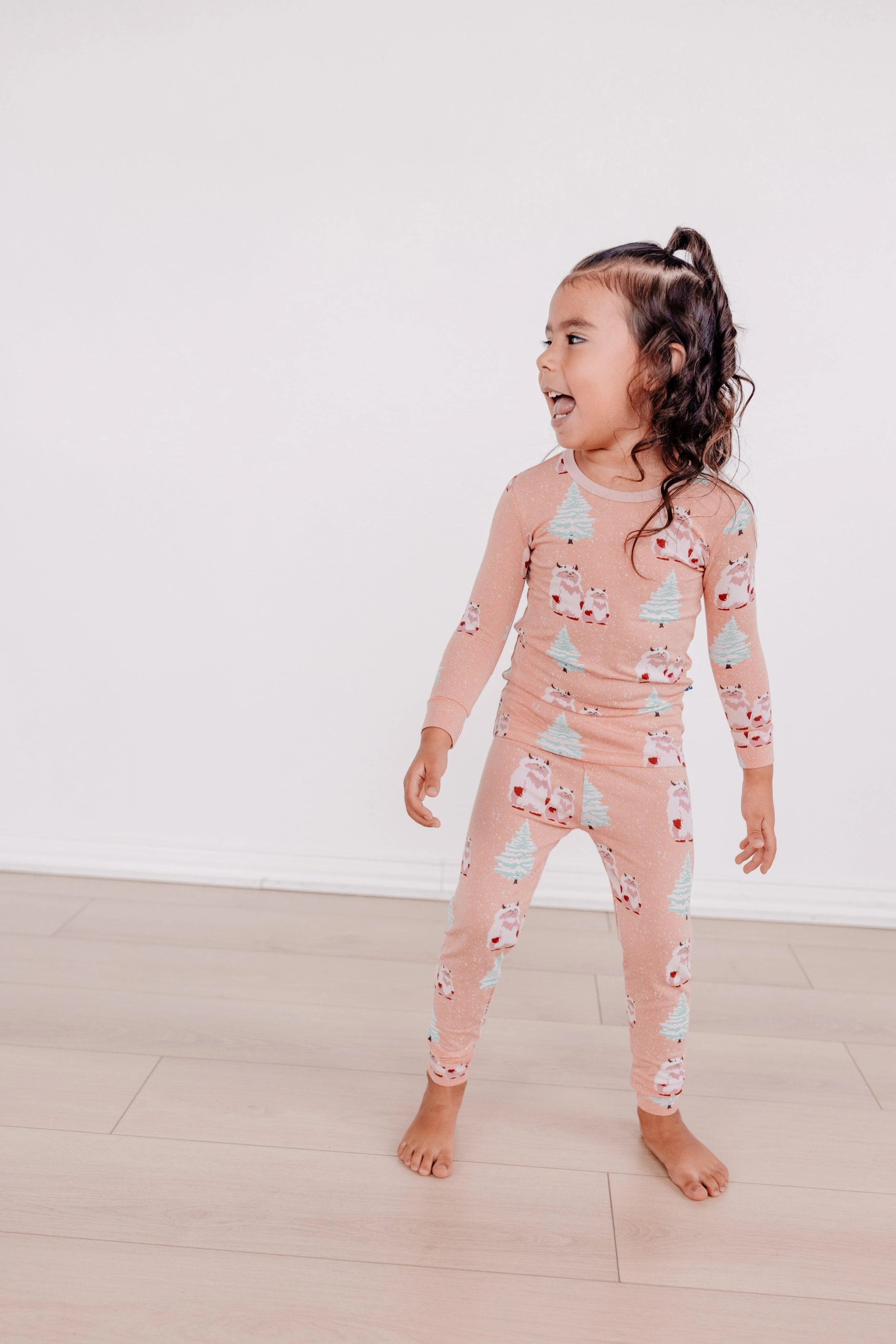 Bamboo Long Sleeve Pajama Set - Blush Yeti - Image 2