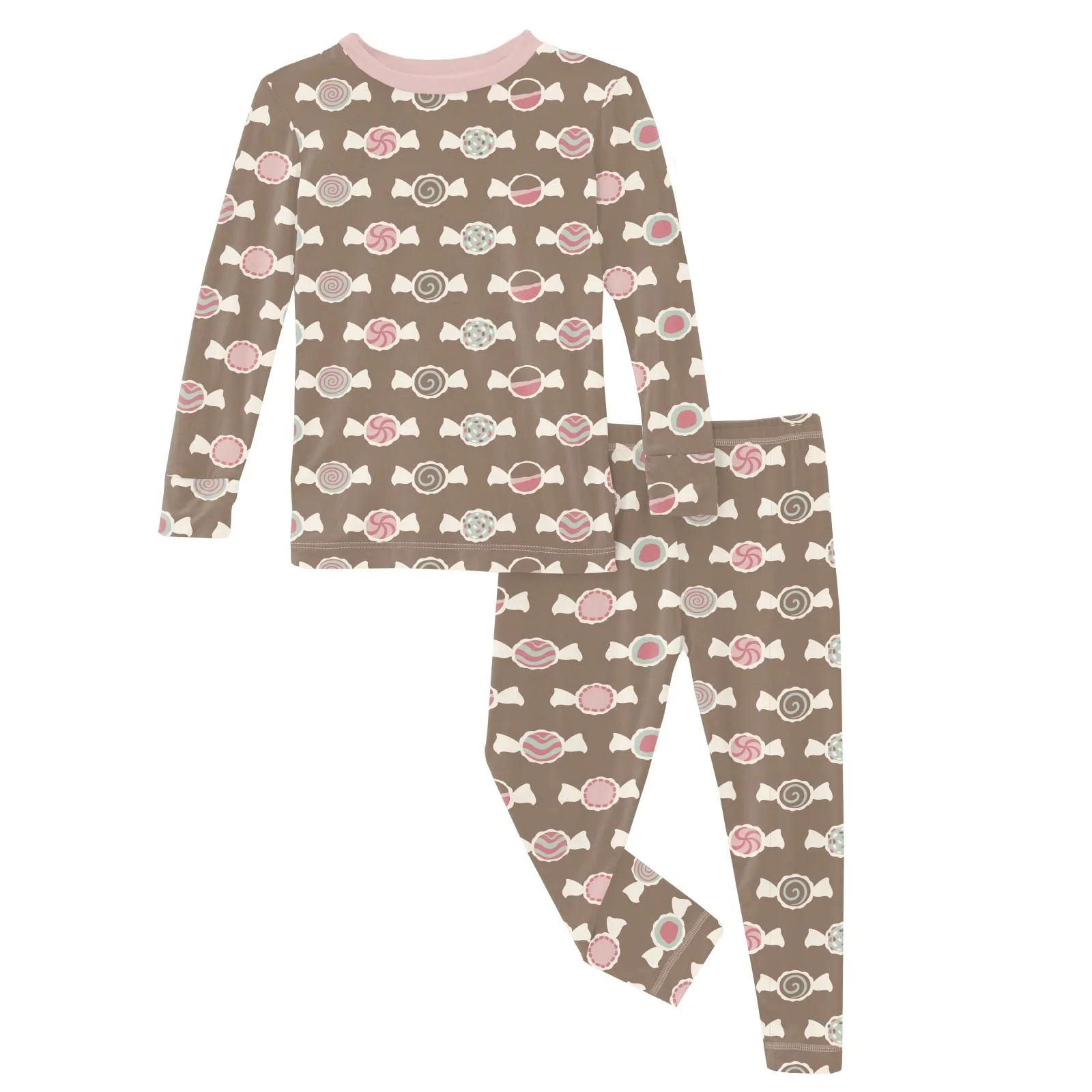 Bamboo Long Sleeve Pajama Set - Portabella Saltwater Taffy