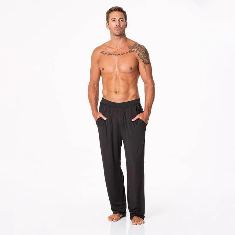 Men's Solid Bamboo Pajama Pants - Zebra (SP21) - Image 2