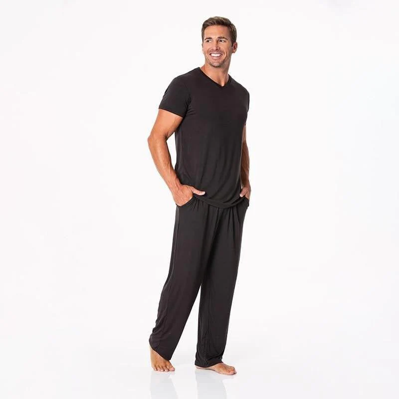 Men's Solid Bamboo Pajama Pants - Zebra (SP21) - Image 3