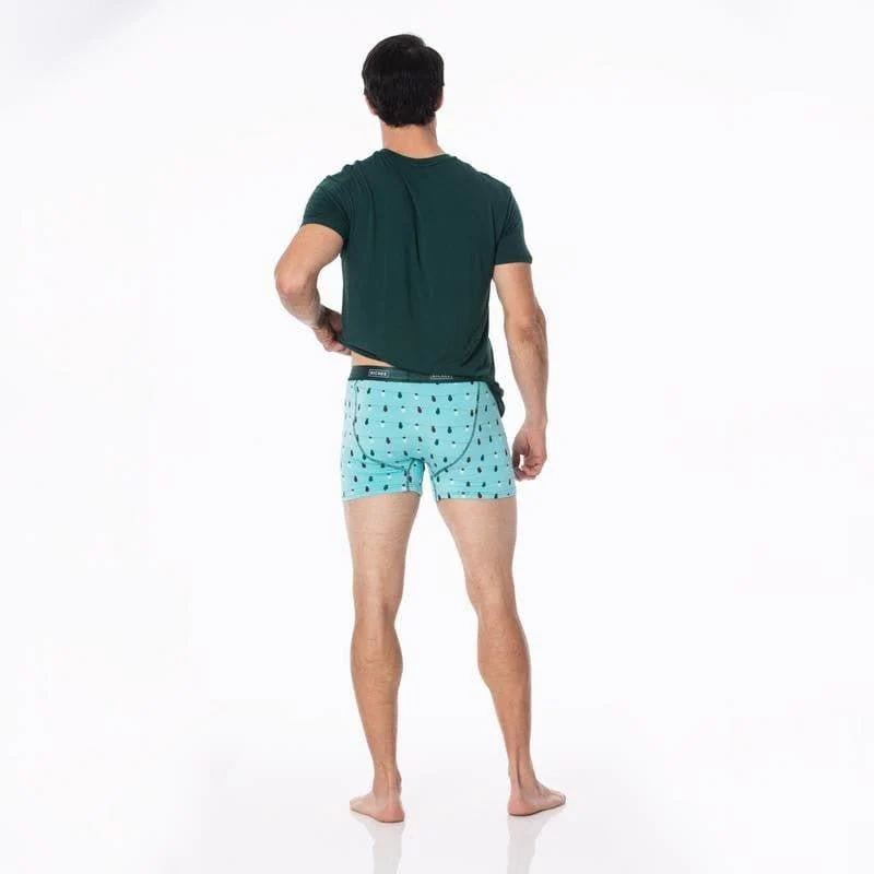 Men's Print Bamboo Boxer Brief - Iceberg Holiday Lights (WCA22) - Image 2