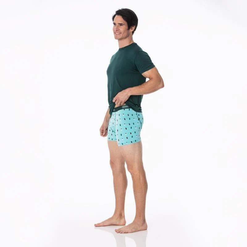 Men's Print Bamboo Boxer Brief - Iceberg Holiday Lights (WCA22) - Image 3