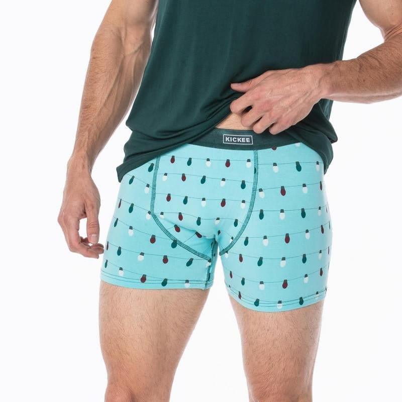 Men's Print Bamboo Boxer Brief - Iceberg Holiday Lights (WCA22) - Image 4