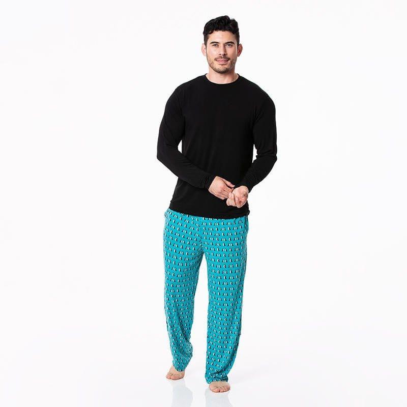 Men's Print Bamboo Long Sleeve Pajama Set - Bay Penguins - Image 2