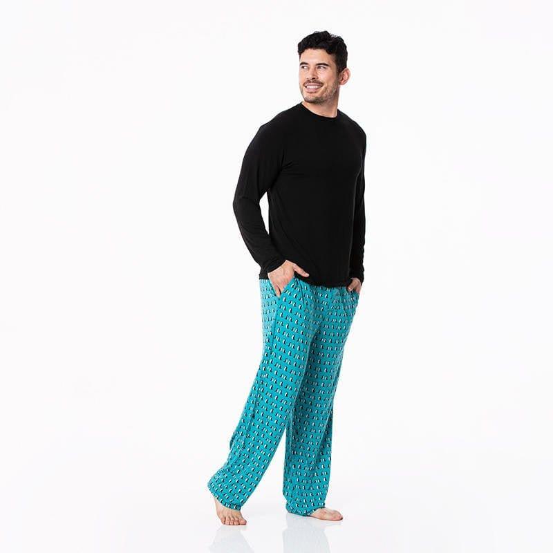 Men's Print Bamboo Long Sleeve Pajama Set - Bay Penguins - Image 4