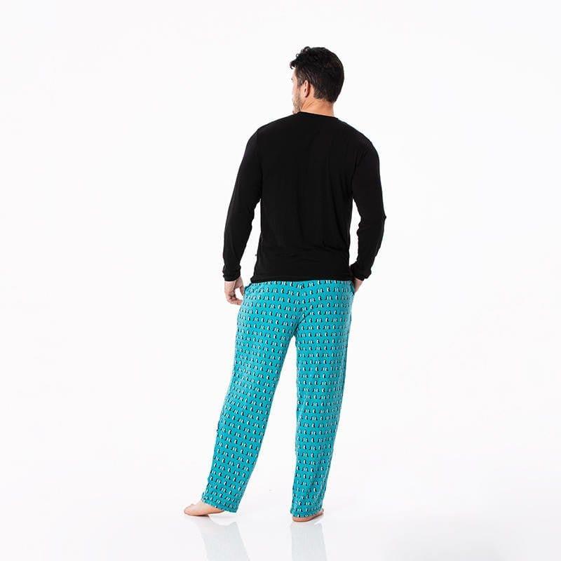 Men's Print Bamboo Long Sleeve Pajama Set - Bay Penguins - Image 5