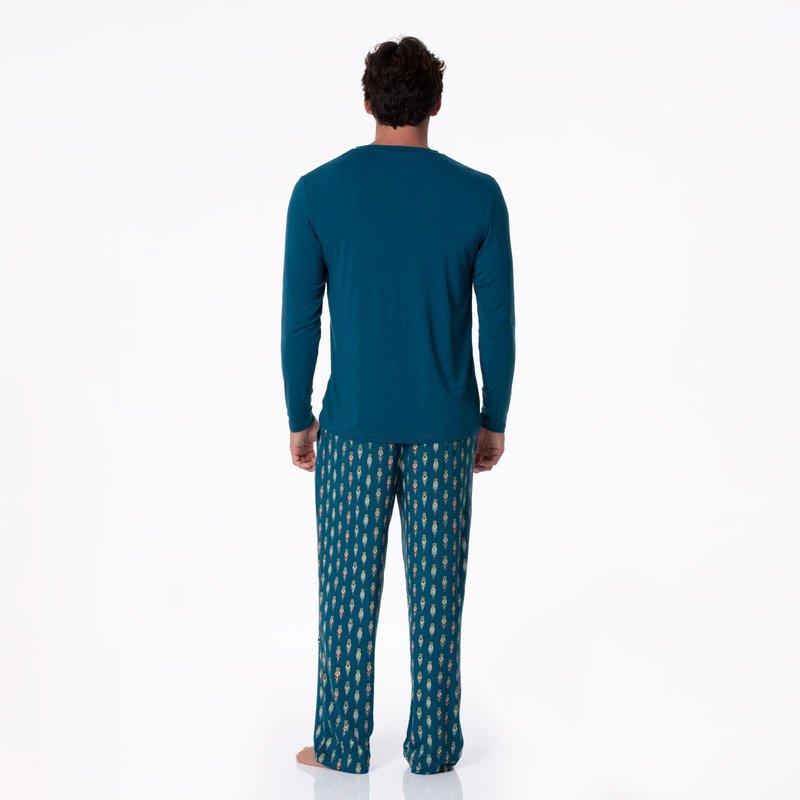 Bamboo Pajama Pants - Peacock Nutcrackers - Image 4