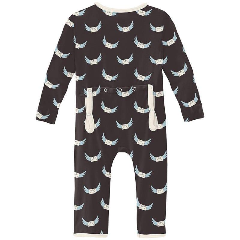 Print Bamboo Coverall with 2-Way Zipper - Midnight Email - Image 2