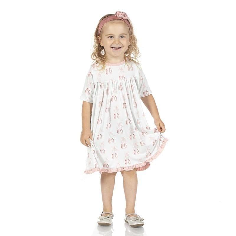 Print Bamboo Classic Short Sleeve Swing Dress - Fresh Air Ballet - Image 2