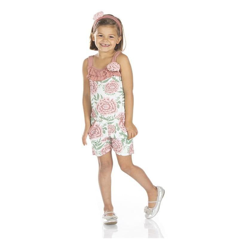 Print Bamboo Flower Romper with Pockets - Fresh Air Florist - Image 2