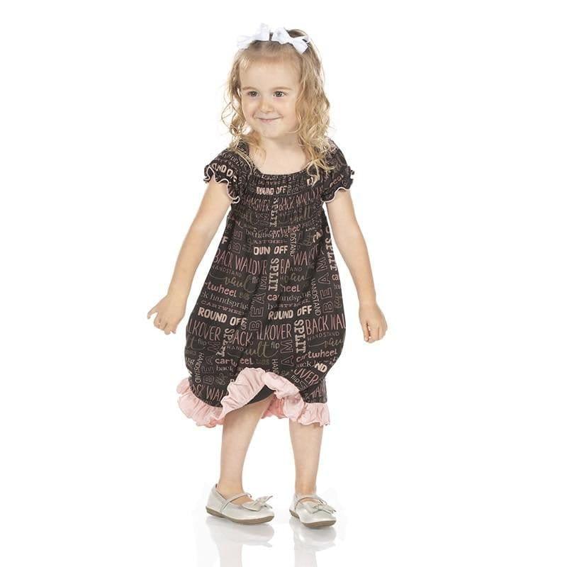 Print Bamboo Gathered Dress - Zebra Gymnastics - Image 2