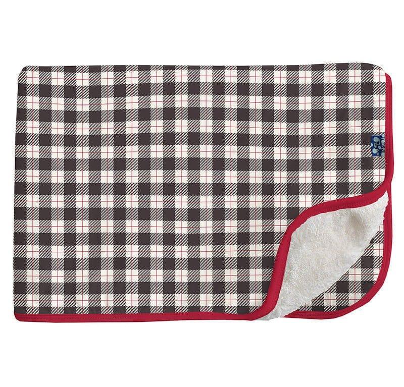 Print Bamboo Sherpa-Lined Toddler Blanket, Midnight Holiday Plaid - One Size