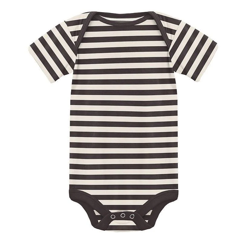 Print Bamboo Short Sleeve One Piece - Jailhouse Rock Stripe
