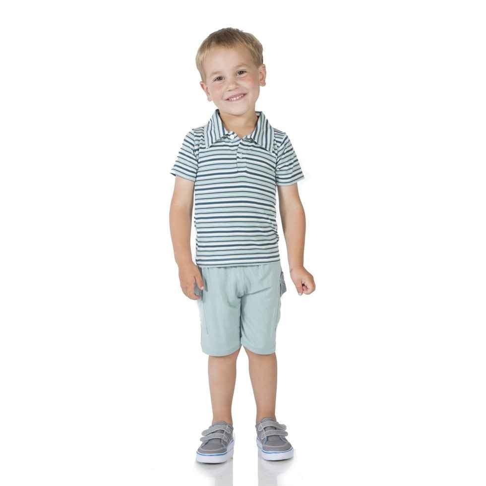 Bamboo Short Sleeve Boys Polo Shirt, Four and Twenty Blackbirds - Image 2