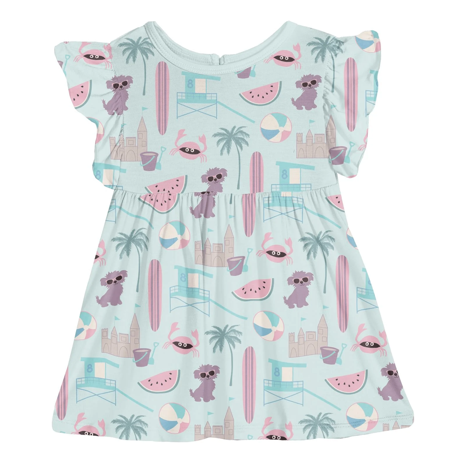 Bamboo Short Sleeve Lola Swing Dress - Fresh Air Beach Day - Image 2