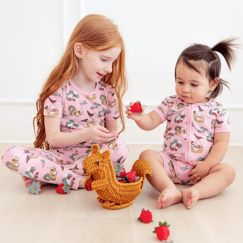Bamboo Short Sleeve Pajama Set - Cake Pop Berry Picking - Image 5