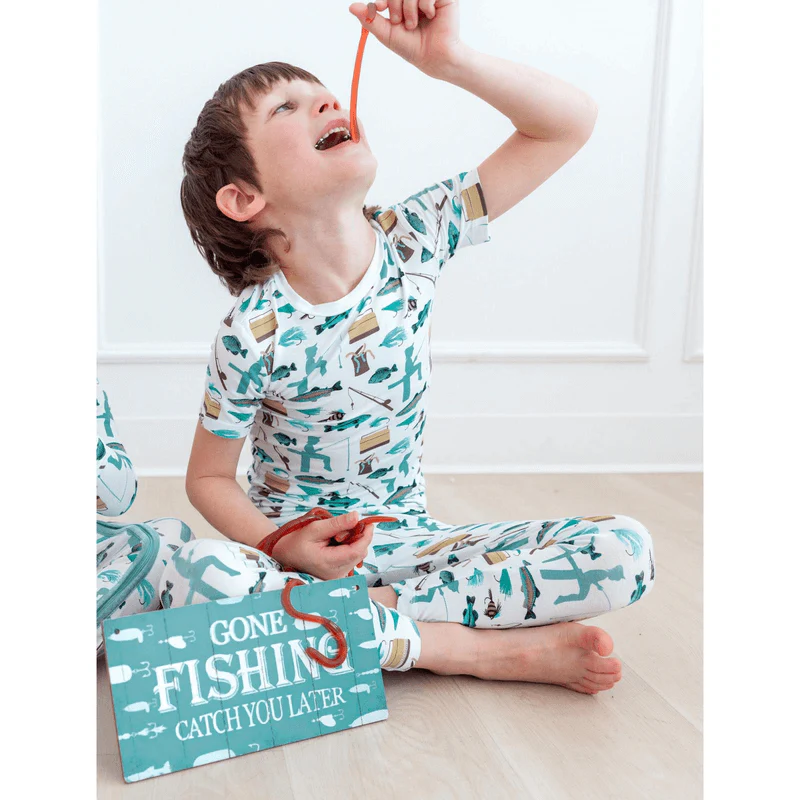Bamboo Short Sleeve Pajama Set - Fresh Air Fishing - Image 2