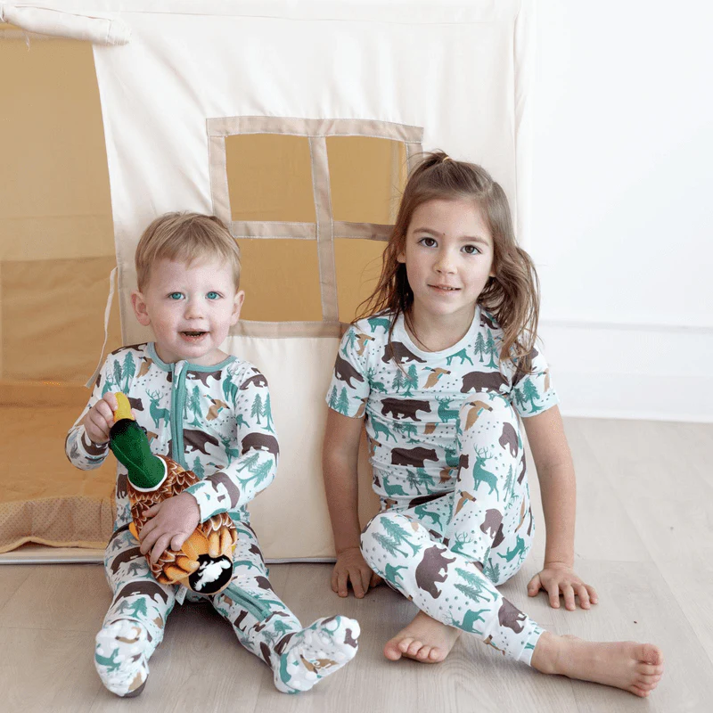 Bamboo Short Sleeve Pajama Set - Fresh Air Forest Adventure - Image 3