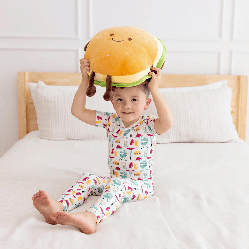 Bamboo Short Sleeve Pajama Set - Natural BBQ - Image 4