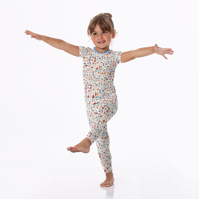 Bamboo Short Sleeve Pajama Set - Party USA - Image 2