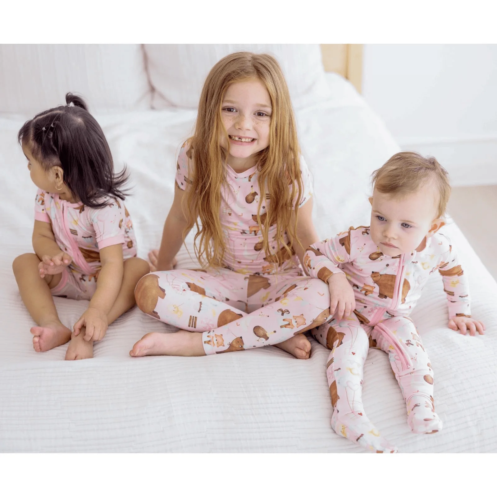 Bamboo Short Sleeve Pajama Set - Shrinking Violet Forest Party - Image 2
