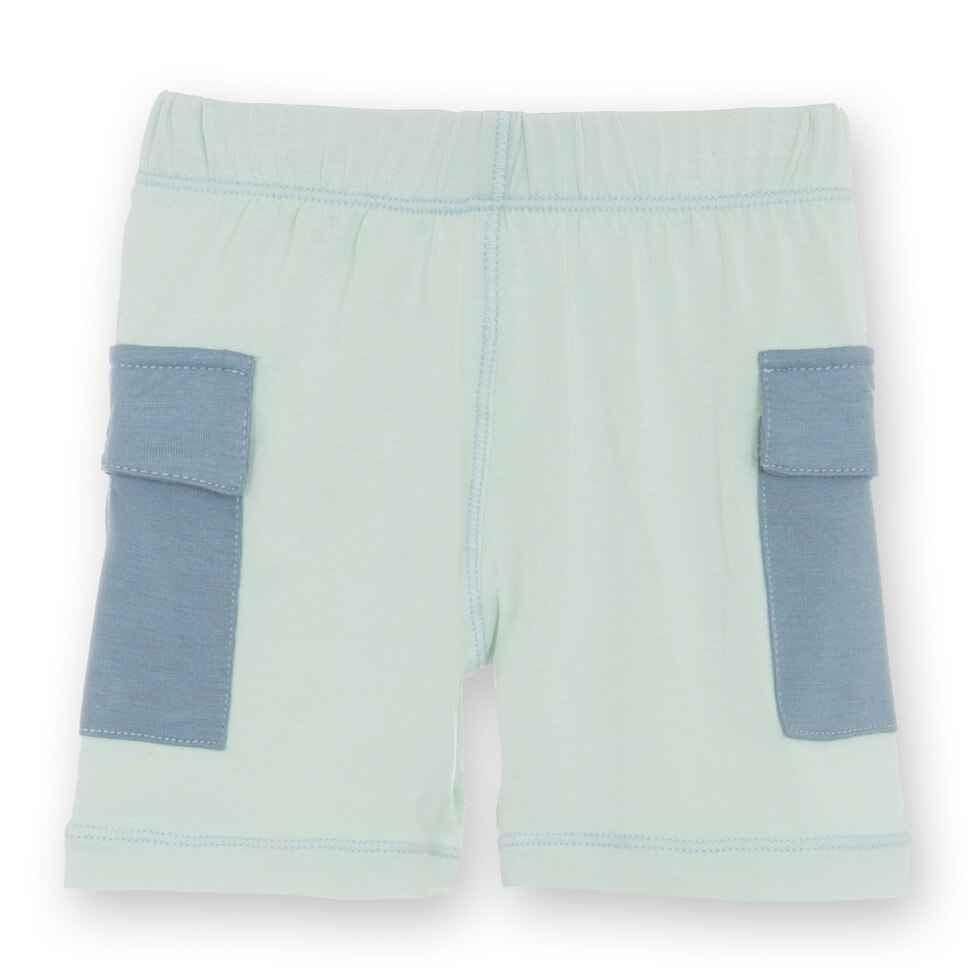 Solid Cargo Shorts, Aloe with Dusty Sky - Image 2