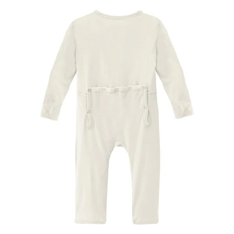 Solid Bamboo Coverall with 2-Way Zipper - Natural - Image 2
