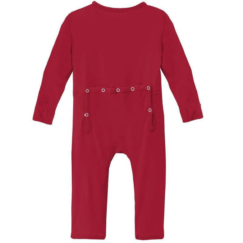 Solid Bamboo Coverall with Zipper - Crimson (WCA22) - Image 2