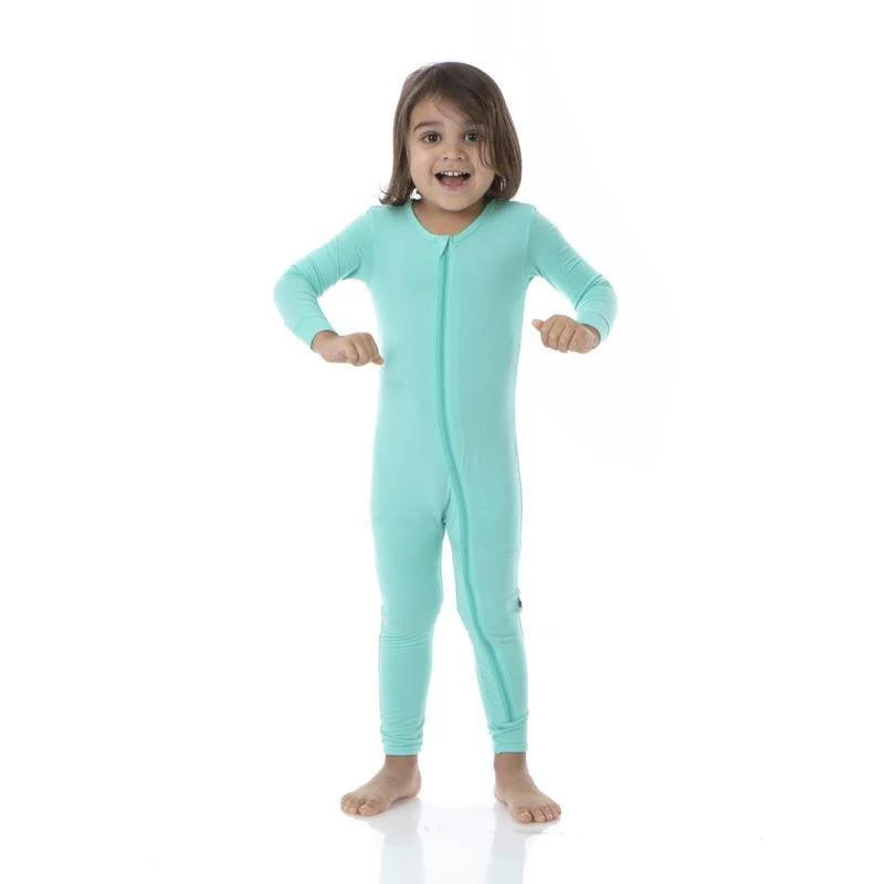 Solid Bamboo Coverall with Zipper - Glass (TBD22) - Image 2