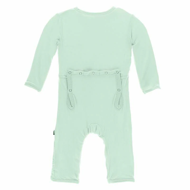 Solid Bamboo Coverall with Zipper - Pistachio - Image 2