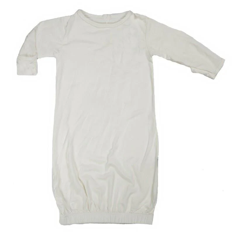 Solid Bamboo Layette Gown - Natural