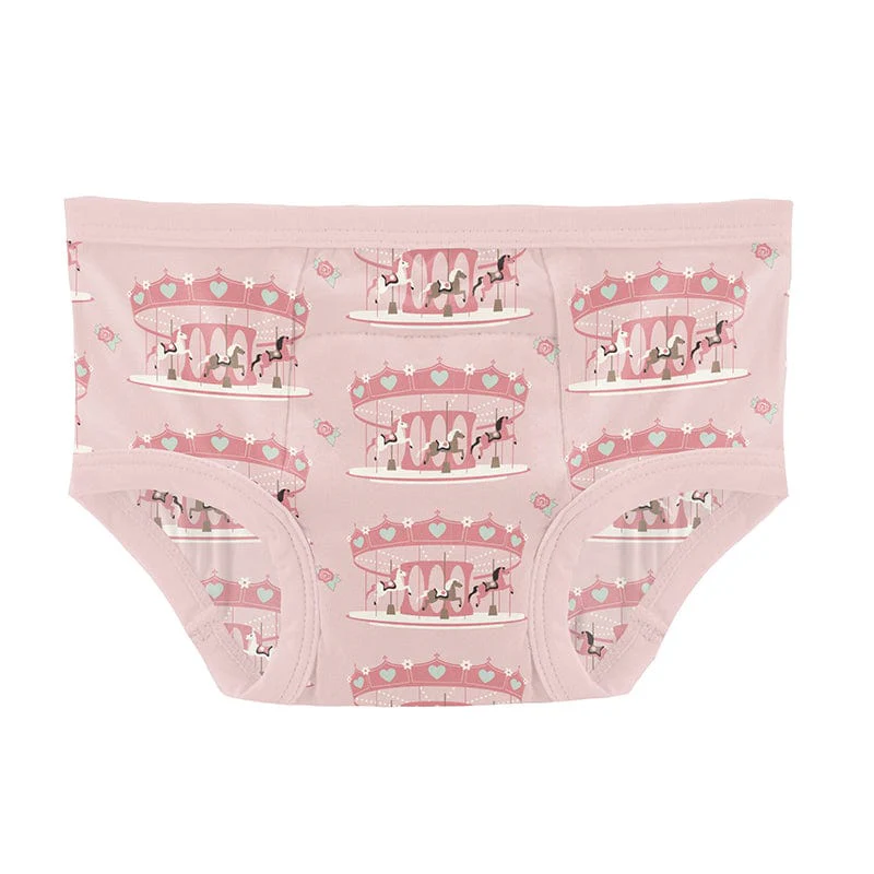 Bamboo Training Pants (Set of 2) - Baby Rose Fair Carousel & Aloe Fall Floral - Image 2