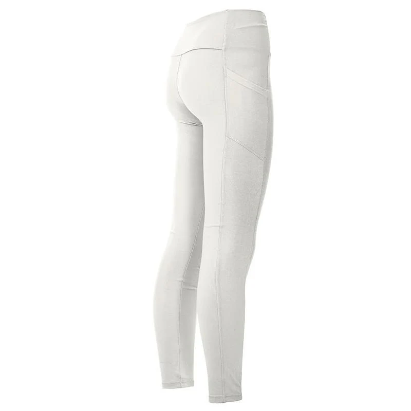 Women's Solid Bamboo Luxe Leggings with Pockets - Pearl Blue - Image 2
