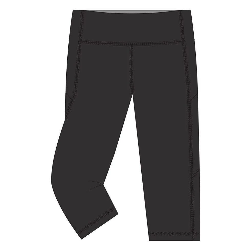 Women's Solid Bamboo Luxe Stretch 3/4 Legging with Pocket - Midnight - Image 2