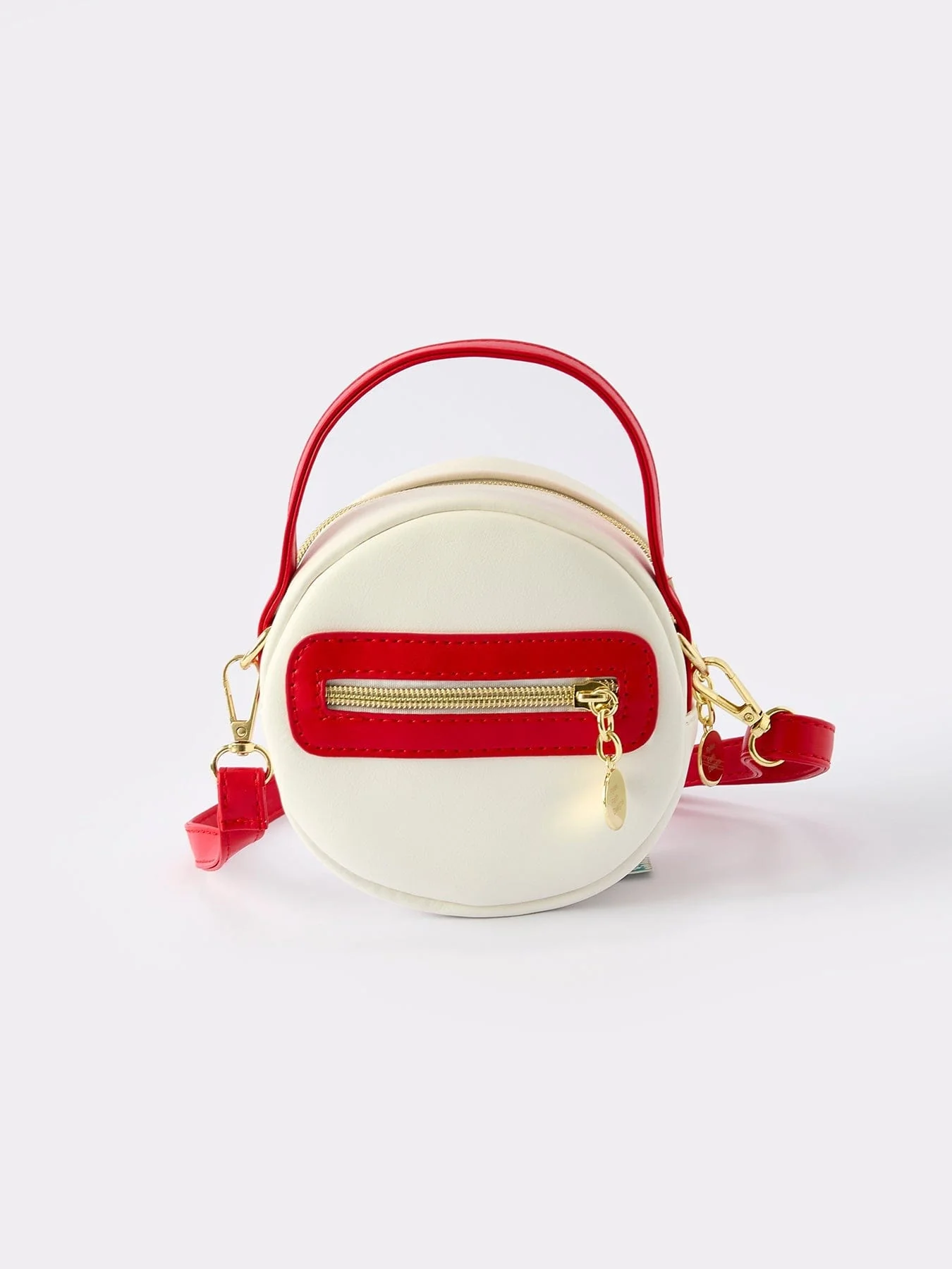 Kids Baseball Themed Crossbody Bag with Red Handle - Image 2