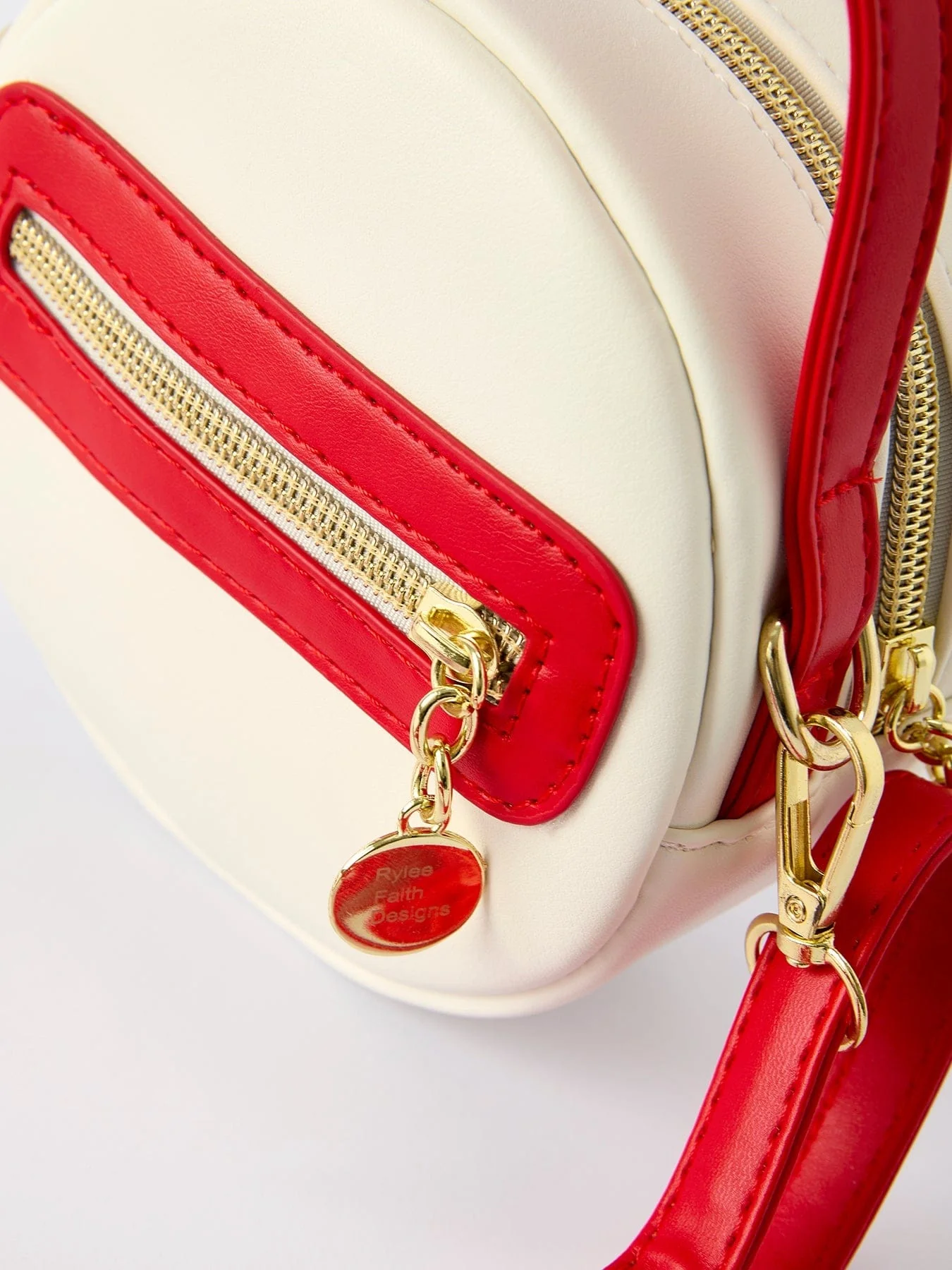 Kids Baseball Themed Crossbody Bag with Red Handle - Image 3