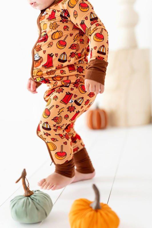 Bamboo Convertible Footie Romper - Autumn Truck - Image 4