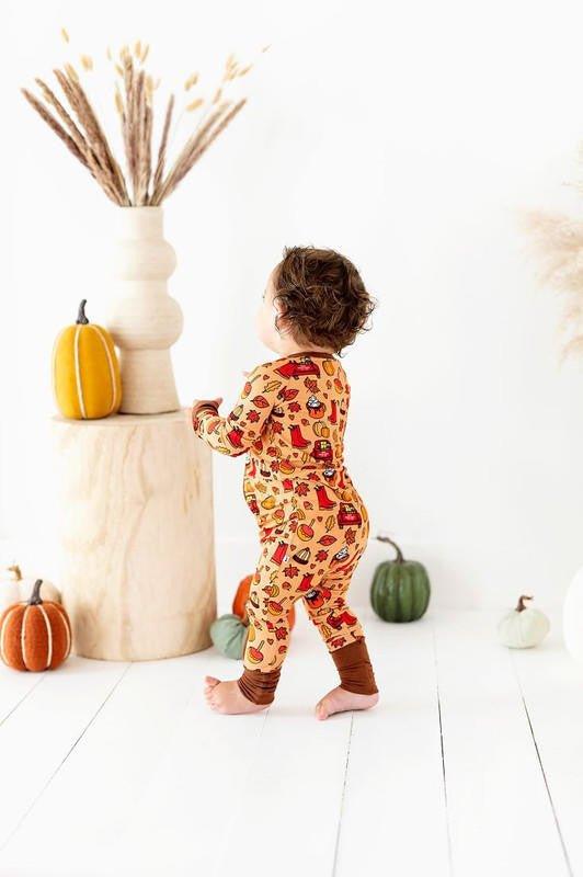 Bamboo Convertible Footie Romper - Autumn Truck - Image 5