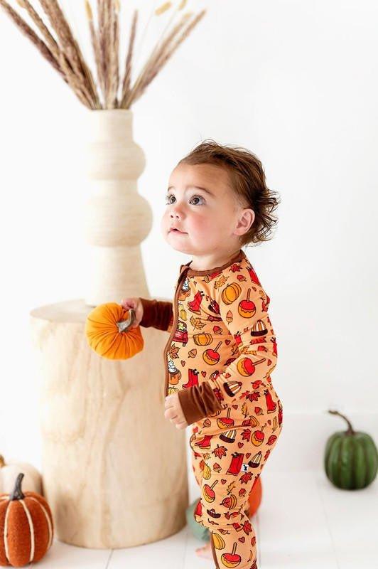 Bamboo Convertible Footie Romper - Autumn Truck - Image 8