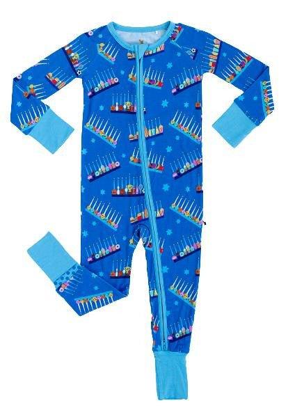 Bamboo Convertible Footie Romper - Menorah