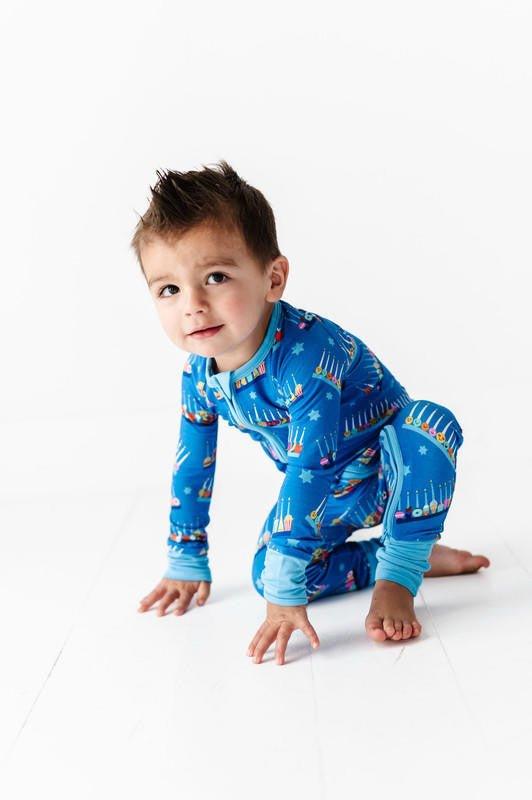 Bamboo Convertible Footie Romper - Menorah - Image 4