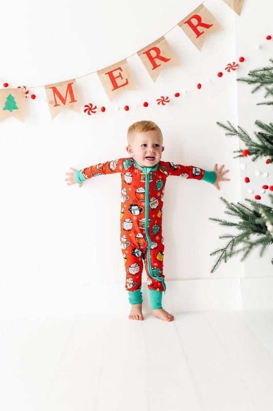 Bamboo Convertible Footie Romper - Wake Me Up Before You Cocoa (Mugs) - Image 3
